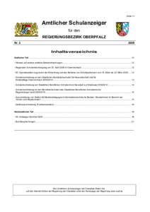 Seite 11  Amtlicher Schulanzeiger für den REGIERUNGSBEZIRK OBERPFALZ Nr. 2