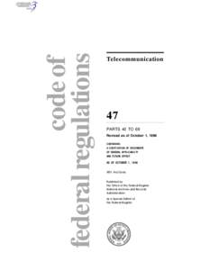 codeof federalregulations Telecommunication  47