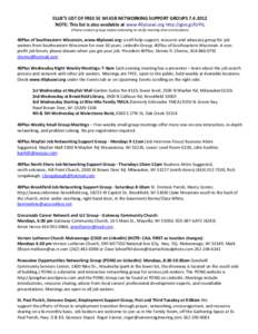 LinkedIn / 40Plus / Job Services Australia / Brookfield /  Connecticut / Job hunting / Hales Corners /  Wisconsin / Hales Corners Lutheran Church / Information society / Employment / World Wide Web / Social information processing