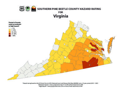 NIDRM[removed]Southern Pine Beetle county hazard rating map for Virginia
