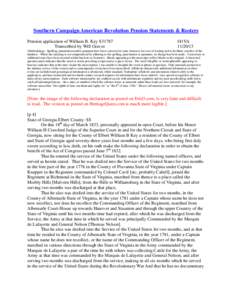 Southern Campaign American Revolution Pension Statements & Rosters Pension application of William B. Key S31787 Transcribed by Will Graves f41VA[removed]