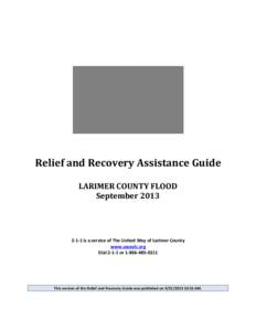 Colorado[removed]Larimer County Flood 2013 Relief and Recovery Assistance Guide