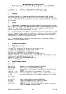 JAA Administrative & Guidance Material Section Four: Operations, Part Three: Temporary Guidance Leaflets (JAR-OPS) LEAFLET No. 36:  1.