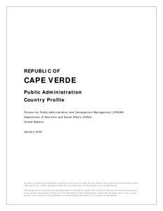 REPUBLIC OF  CAPE VERDE