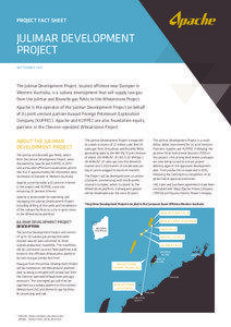 Project Fact Sheet  JULIMAR DEVELOPMENT