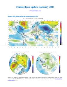 Climate4you update January 2011 www.climate4you.com January 2011 global surface air temperature overview  1