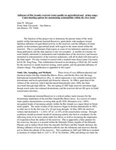 Microsoft Word - Influence_of_Rio_Grande_reservoir_water_quality_on_agricultural_and_urban_usage_Understanding_options_for_maintaining_sustainability_within_the_river_basin.doc