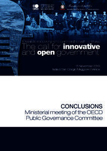 CONCLUSIONS Ministerial meeting of the OECD Public Governance Committee Conclusions of a Meeting of the Public Governance Committee at Ministerial Level