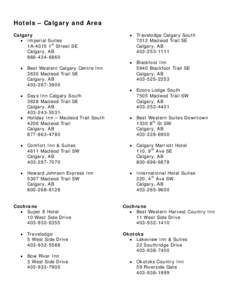 Microsoft Word - Hotel Info - 01 May 09.doc