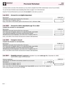 2005  Provincial Worksheet T1 General