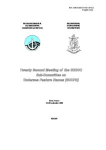 IOC-IHO/GEBCO SCUFN22 English Only INTERGOVERNMENTAL OCEANOGRAPHIC COMMISSION (of UNESCO)