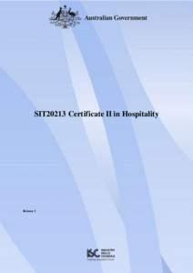 SIT20213 Certificate II in Hospitality