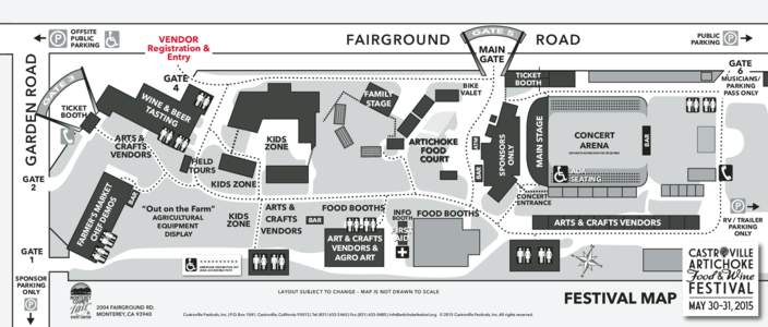 Mty fairgrounds CAF&W Festival map-vendors