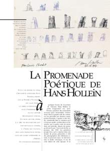 En guise de Livre d’or, Hans Hollein, préoccupé, depuis le lancement