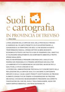 Suoli e cartografia in provincia di treviso testo_Adriano Garlato  La realizzazione della Carta dei suoli della Provincia di Treviso