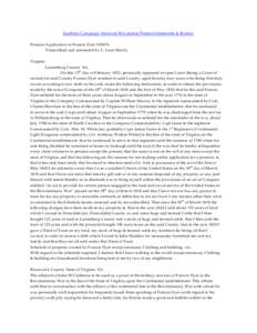 Southern Campaign American Revolution Pension Statements & Rosters Pension Application of Francis Dyer S39476 Transcribed and annotated by C. Leon Harris Virginia Lunenburg County Sct, On this 13th day of February 1832, 