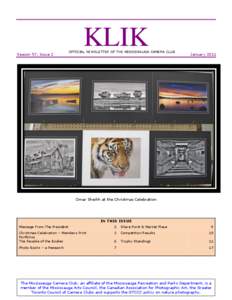 KLIK  Season 57, Issue 2 OFFICIAL NEWSLETTER OF THE MISSISSAUGA CAMERA CLUB