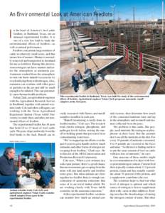 An Environmental Look at American Feedlots  PEGGY GREB (K10521-1) Animal scientist Andy Cole (left) and agricultural engineer Nolan Clark examine