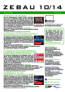 Z E B A U[removed]NEWSLETTER Nummer 89  Backsteinforum [ 7. Okt[removed]Neubau