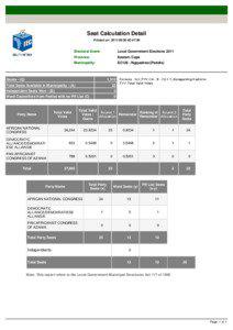 Seat Calculation Detail Printed on: [removed]:47:39