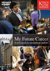 Department of Management My Future Career  A career guide for management students