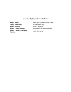 Microsoft Word - USC Union 2009 Accountability Report final.docx