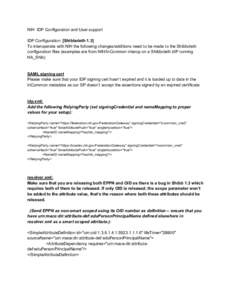 Federated identity / Shibboleth / Identity management systems / Identity management / Email / Security Assertion Markup Language / National Institutes of Health / XML / Public key certificate / Computing / Internet / Internet standards