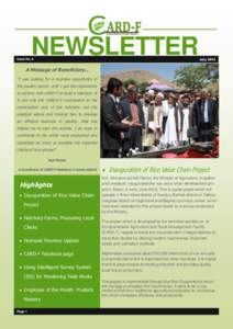 NEWSLETTER  Issue No. 6 July 2013