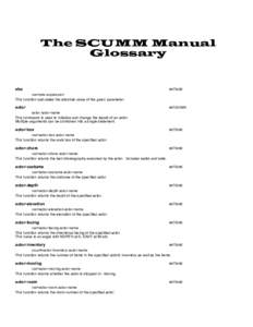 The SCUMM Manual Glossary abs  ref func