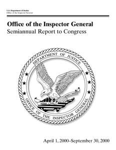 Semiannual Report to Congress: April 1, 2000–September 30, 2000