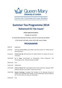 Chartered Institute of Taxation / Confédération Fiscale Européenne / Double taxation / Tax / Public economics / Business / Political economy / International taxation / Finance / Foreign direct investment
