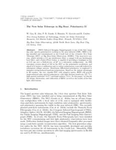 **FULL TITLE** ASP Conference Series, Vol. **VOLUME**, **YEAR OF PUBLICATION** **NAMES OF EDITORS** The New Solar Telescope in Big Bear: Polarimetry II W. Cao, K. Ahn, P. R. Goode, S. Shumko, N. Gorceix and R. Coulter