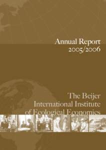 Annual ReportThe Beijer International Institute of Ecological Economics