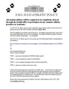 Microsoft Word[removed]clearance Athletic Clearance Policy.doc