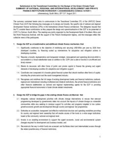 Climate change / International relations / Banking / Development finance institution / Green Climate Fund / Economics of global warming / AccountAbility / Global financial system / International development / Climate change policy / United Nations Framework Convention on Climate Change / Economics