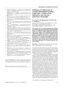 RESEARCH COMMUNICATIONS 6. Burkill, P. H., Mantoura, F. C. and Owens, N. J. P., Biogeochemical cycling in the northwestern Indian Ocean: A brief overview. DeepSea Res. II, 1993, 40, 643–649.