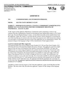 California Coastal Commission Staff Report and Recommendation Regarding Permit Application No[removed]Patton, Newport Beach)