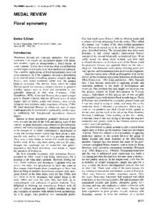 The EMBO Journal vol.15 no.24 pp, 1996  MEDAL REVIEW Floral symmetry Enrico S.Coen Genetics Department, John Innes Centre, Colney Lane,