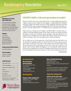 Bankruptcy Newsletter 	 Bankruptcy Law Section Board of Directors Chair: Alice Karen H. Bradley Chair-Elect: Shay E. Meagle Past Chair: Thomas D. Walker