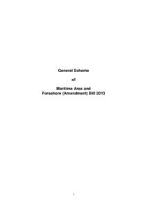 General Scheme of Maritime Area and Foreshore (Amendment) Bill[removed]