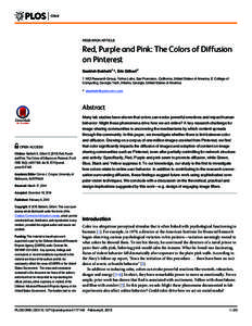 Red, Purple and Pink: The Colors of Diffusion on Pinterest
