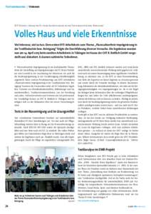 Textilreinigung  |  Verband  EFIT-Projekt „Verhalten FC-freier Ausrüstungen in der Textilindustrie bzw. Reinigung“ Volles Haus und viele Erkenntnisse Viel Interesse, viel zu tun. Dem ersten EFIT-Arbeitskreis zum