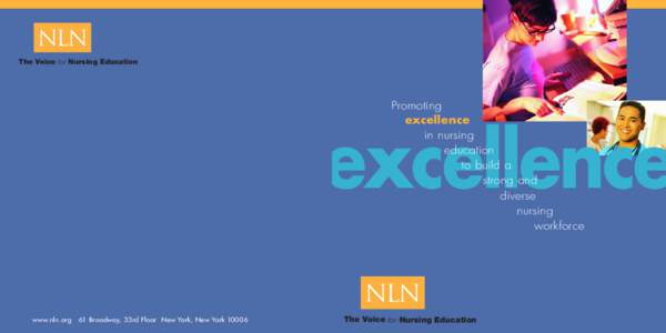 NLN The Voice for Nursing Education Promoting excellence in nursing