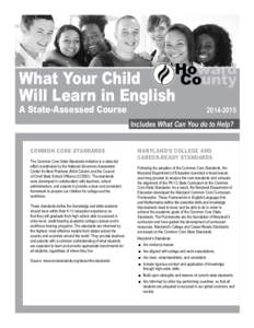 Howard County What Your Child Will Learn in English A State-Assessed Course