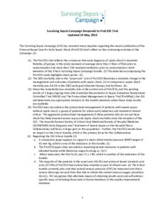 Sepsis / Early goal directed therapy / Septic shock / Protein C / Shock / Drotrecogin alfa / Emanuel Rivers / Medicine / Intensive care medicine / Surviving Sepsis Campaign