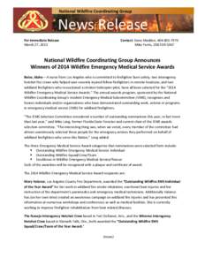 NWCG News ReleaseWildfire Emergency Medical Service Awards