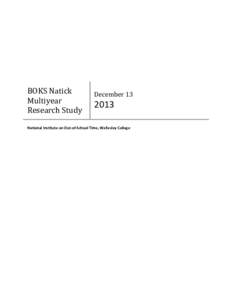 BOKS Natick Multiyear Research Study December 13