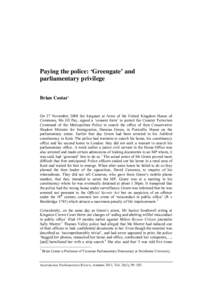 Government / Political scandals in the United Kingdom / Ashford / Damian Green / Michael Martin /  Baron Martin of Springburn / Parliamentary privilege / House of Commons of the United Kingdom / Law enforcement in the United Kingdom / Serjeant-at-Arms / Politics of the United Kingdom / Westminster system / Parliament of the United Kingdom