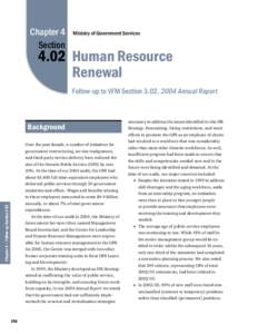 Chapter 4 Section Ministry of Government Services[removed]Human Resource