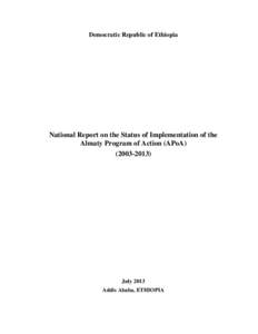 Socioeconomics / International development / Millennium Development Goals / Poverty / Landlocked country / Ethiopia / Infrastructure / Capacity building / Economy of Djibouti / Development / Least developed countries / Economics